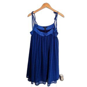 NEW Women's Forever 21 Navy Blue Formal Babydoll  Mini Party Dress Size M